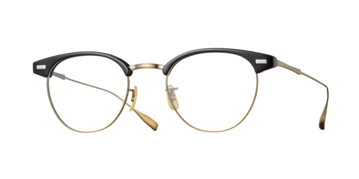 Eyevan Glenn PBK/AG ブローライン形 Black On Antique Gold 眼鏡